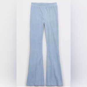 Aerie Blue Women's Flared Pants Cotton Small Velvet